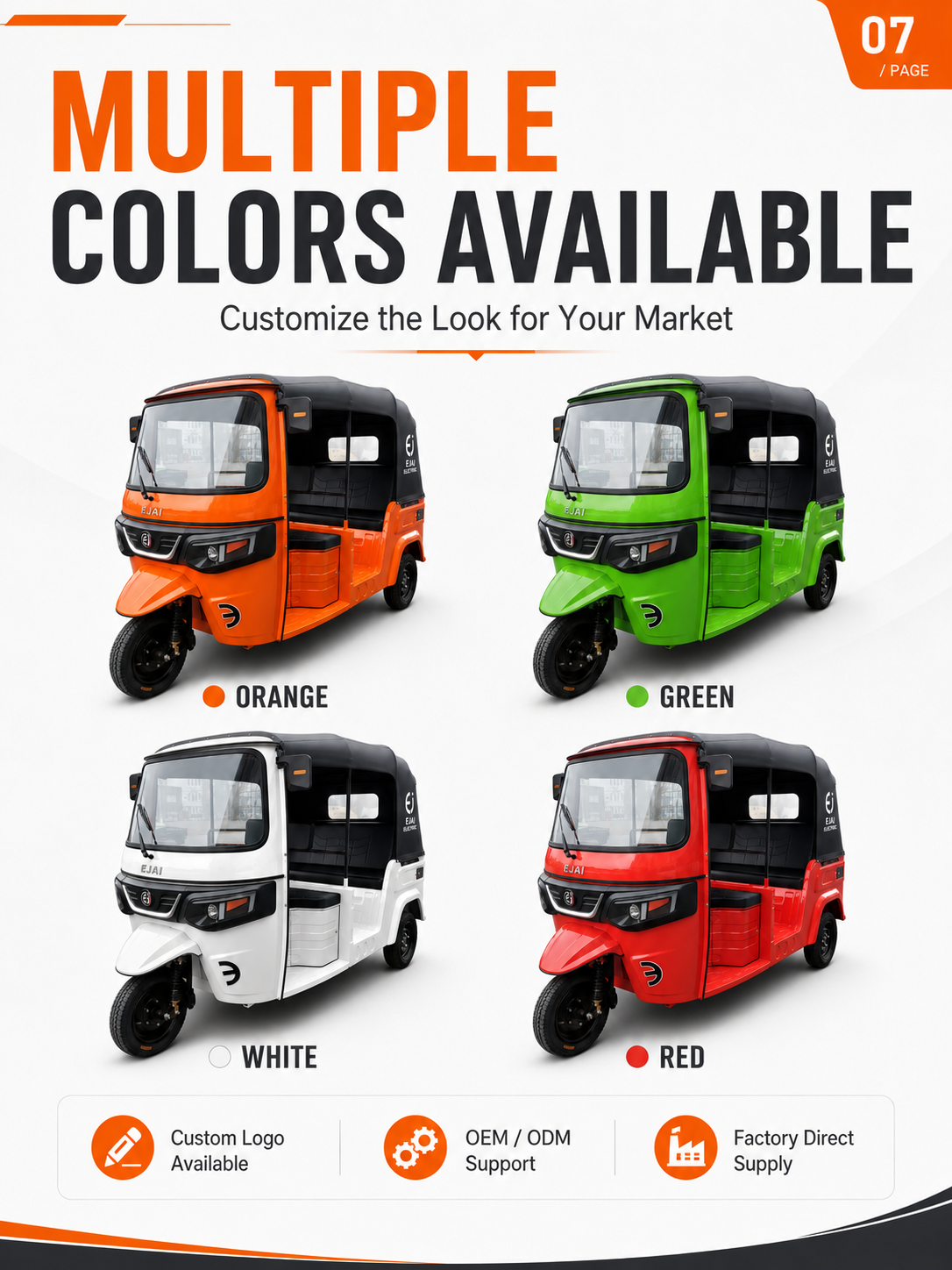 Deluxe Single-Row Electric Tuk Tuk 3+1 detail image 6