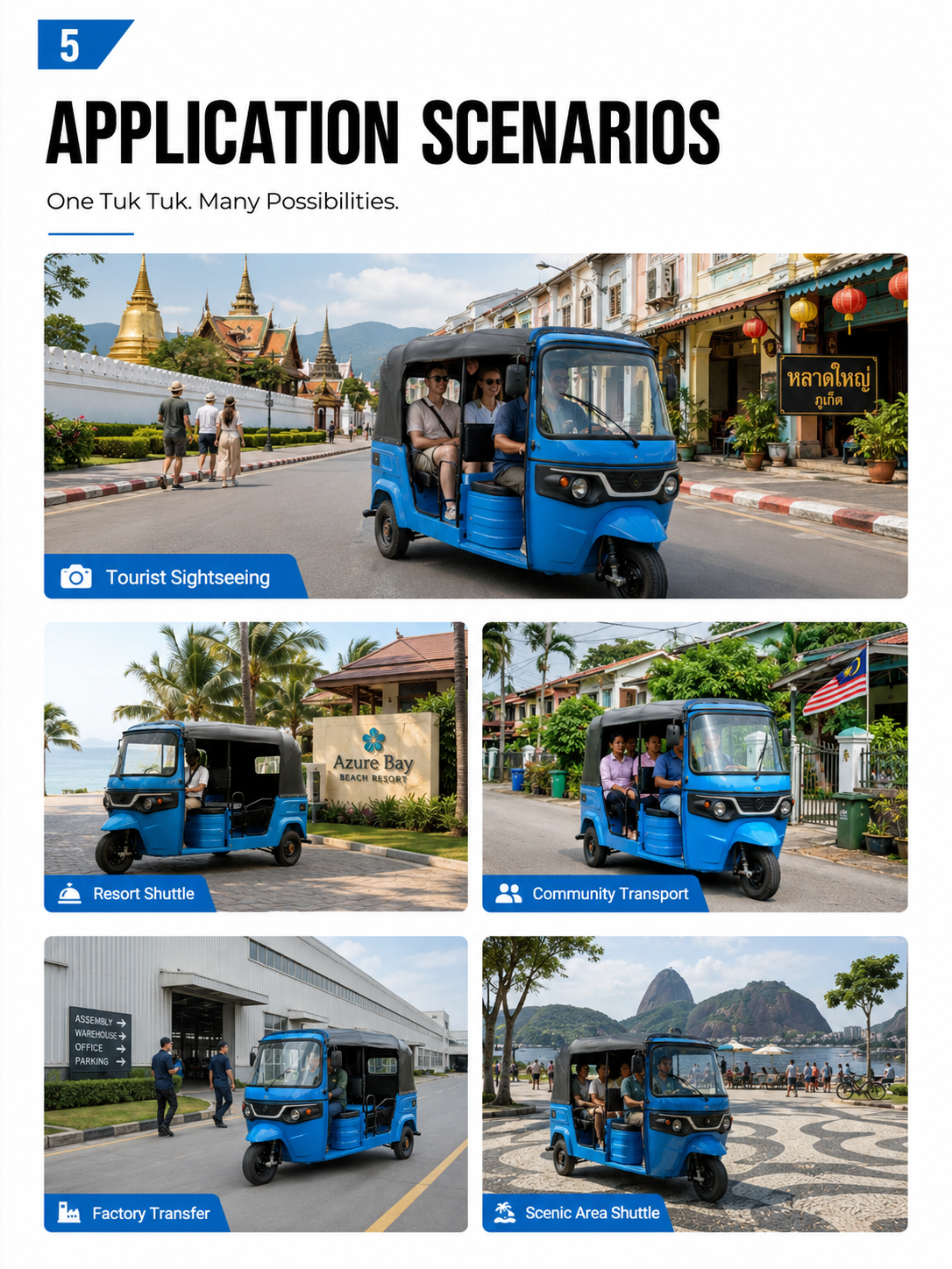 Deluxe Foldable Double-Row Electric Tuk Tuk 6+1 detail image 4