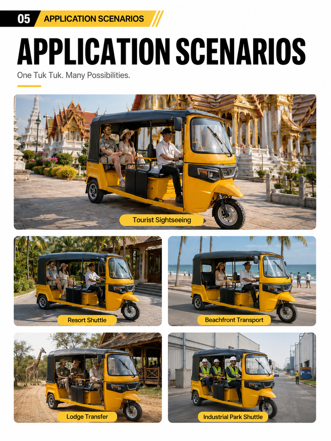 Standard Face-to-Face Double-Row Electric Tuk Tuk 6+1 detail image 4