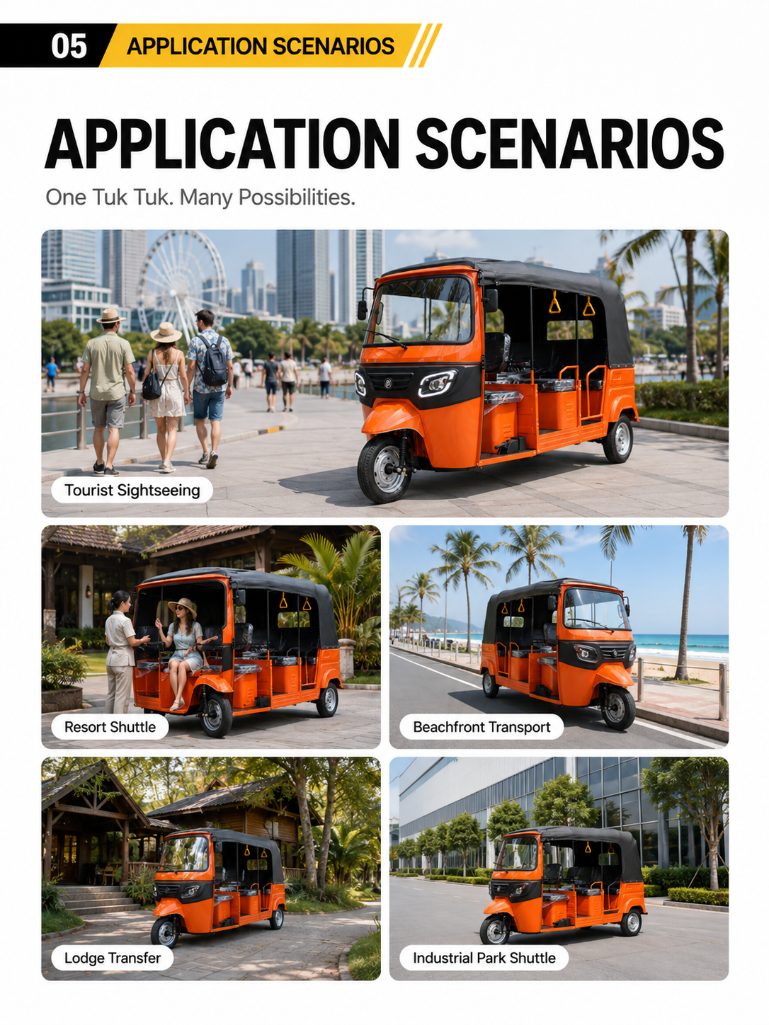 Deluxe Forward-Facing Double-Row Electric Tuk Tuk 6+1 detail image 4