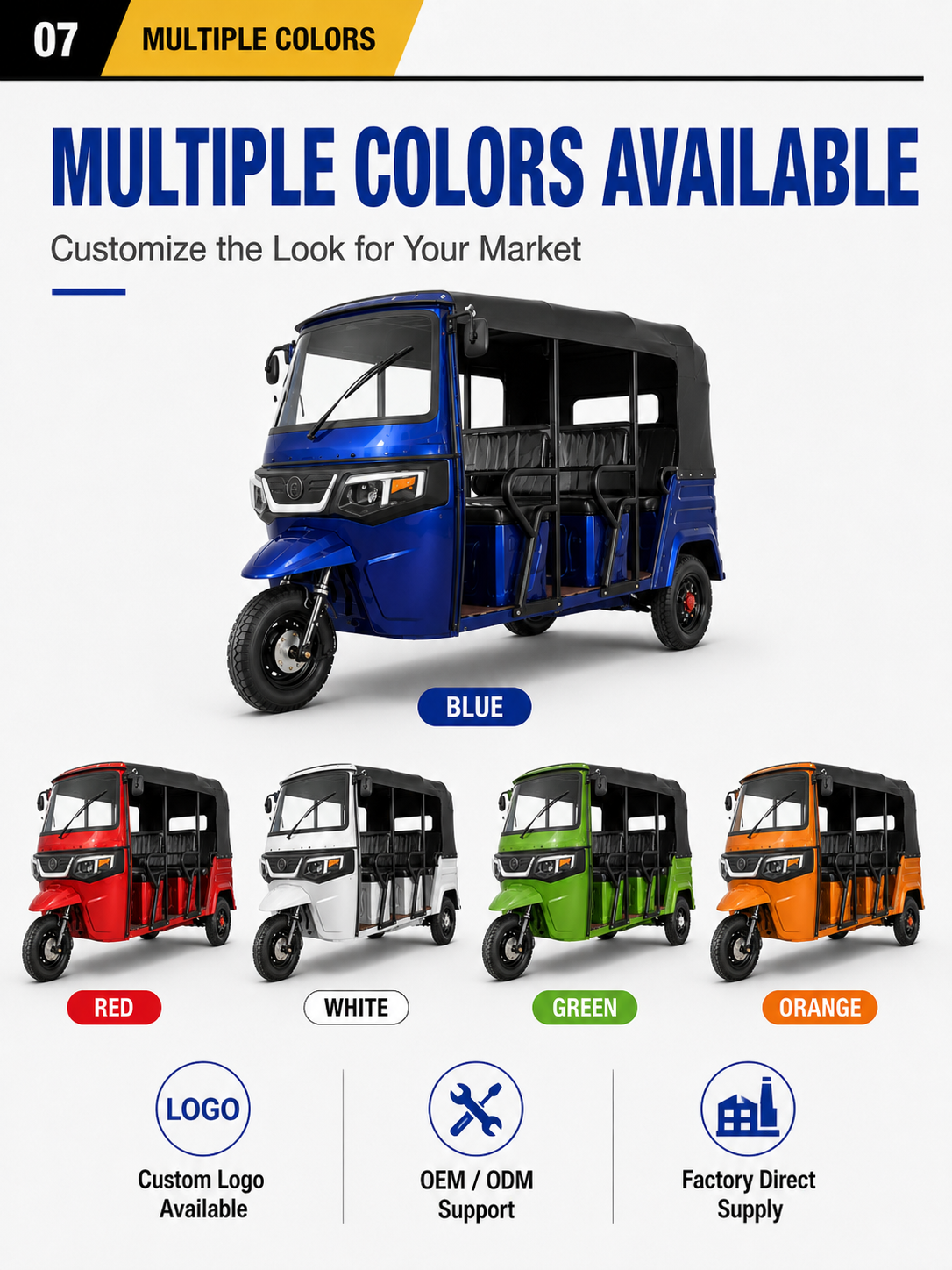 Standard Forward-Facing Double-Row Electric Tuk Tuk 6+1 detail image 6