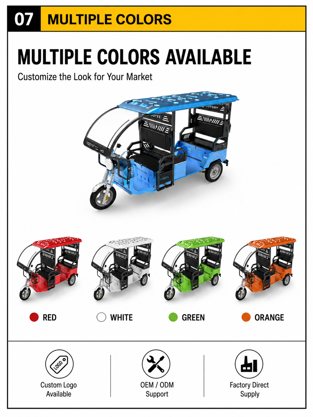 L3 Deluxe Electric Passenger Tuk Tuk detail image 6