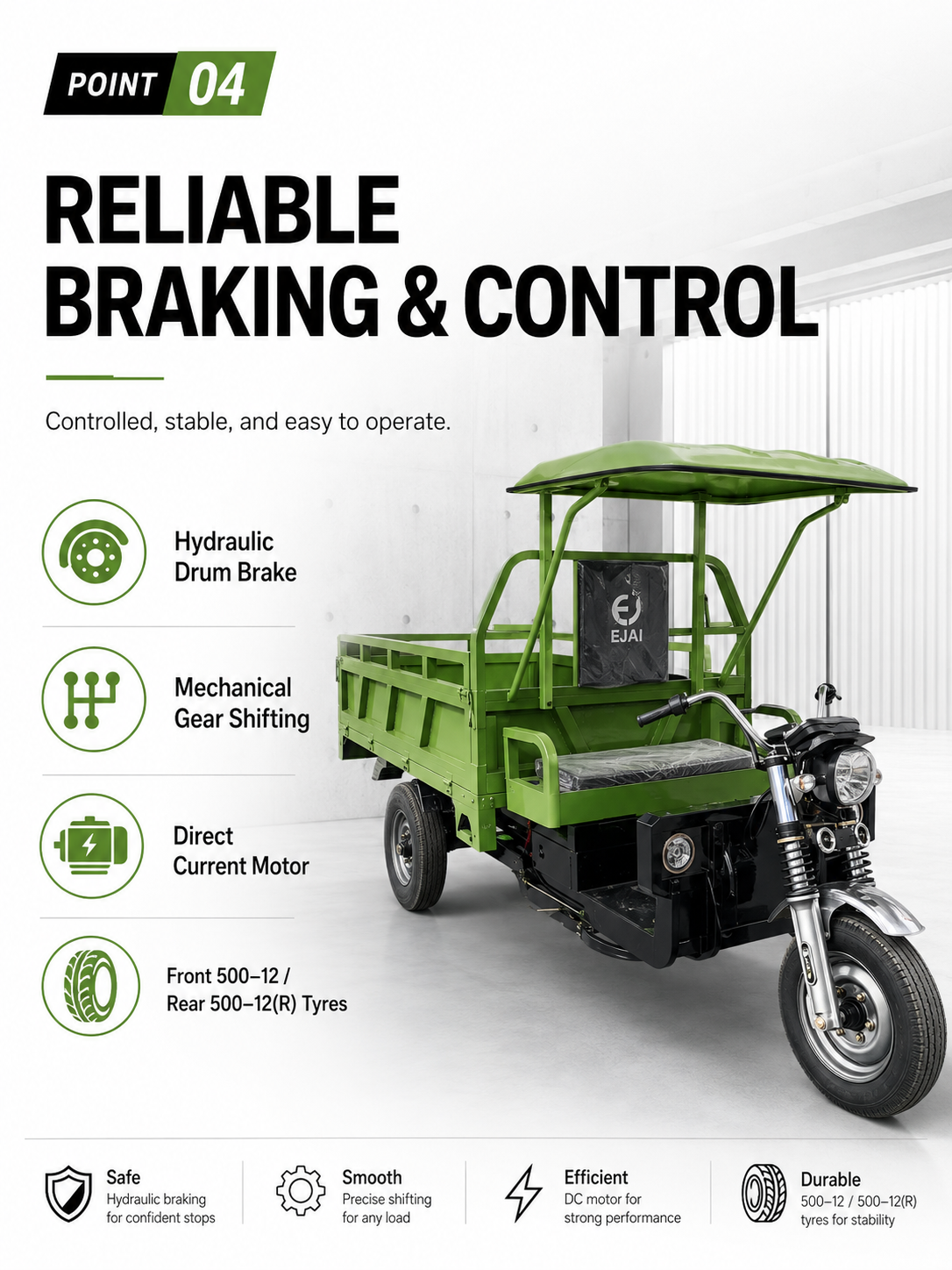 Loader 2.2M Electric Cargo Tricycle detail image 3