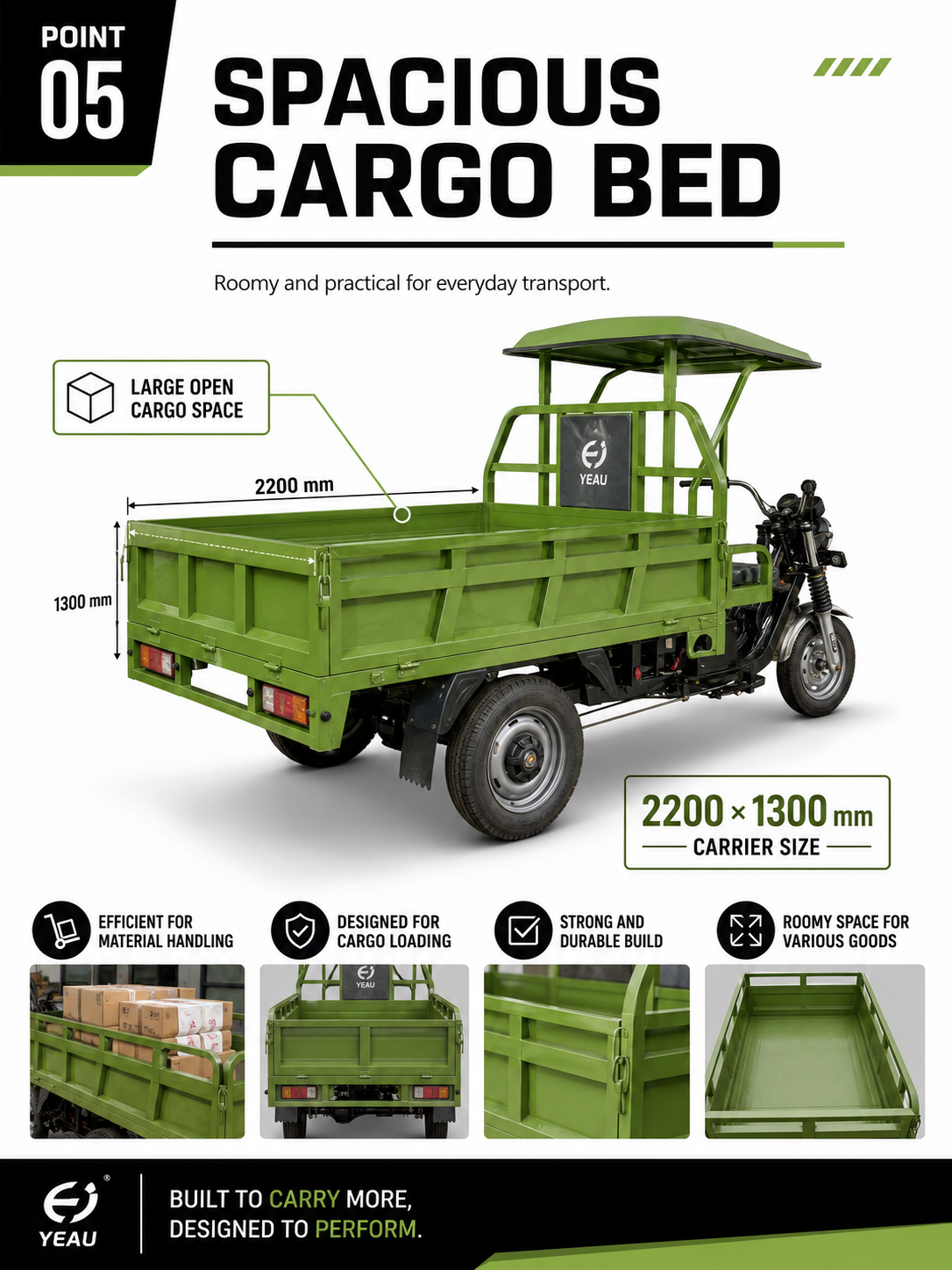 Loader 2.2M Electric Cargo Tricycle detail image 4
