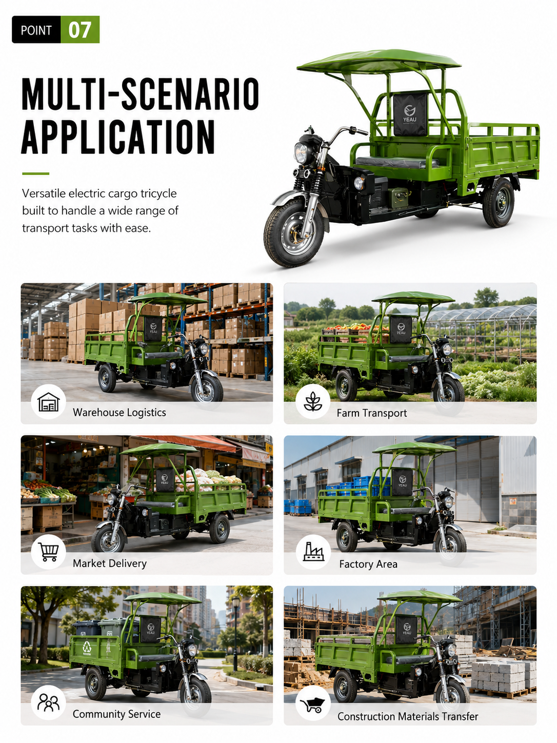 Loader 2.2M Electric Cargo Tricycle detail image 6
