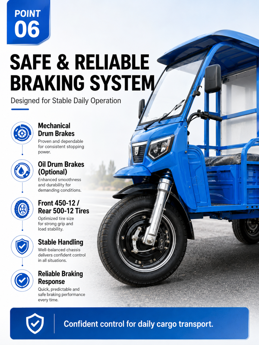 Enclosed-Box Electric Cargo Tricycle detail image 5