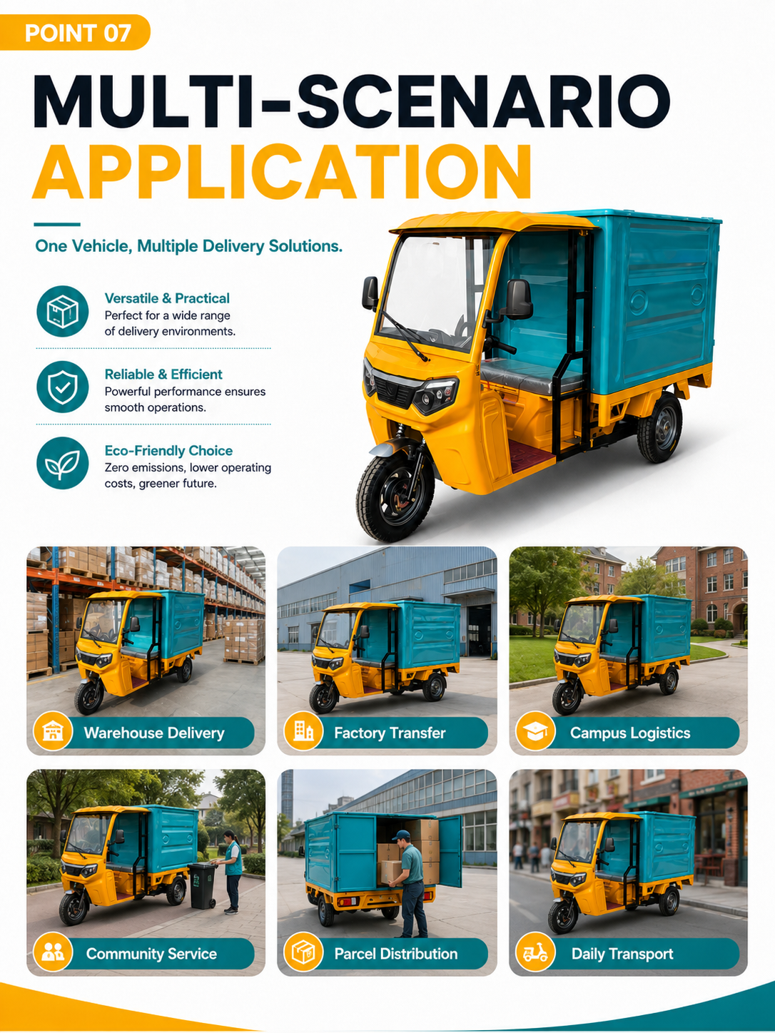 KD01 Enclosed Electric Cargo Tricycle detail image 6